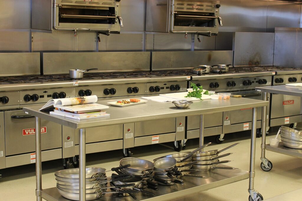 cleaning commercial kitchen