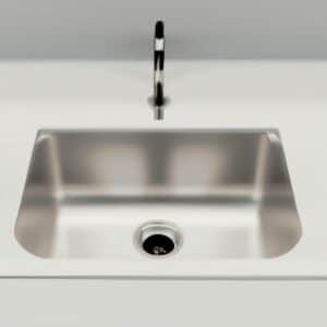 how to clean a white kitchen sink