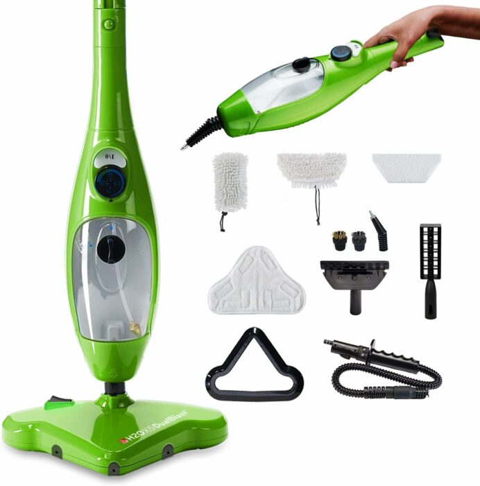 H2O Mop X5 Dualblast All-Purpose Steam Cleaner for Home Use, Floor Cleaner, Grout cleaner, Hand Held steamer and Upholstery cleaner,Ideal for hardwood, tiles, grout, floor, upholstery, carpet