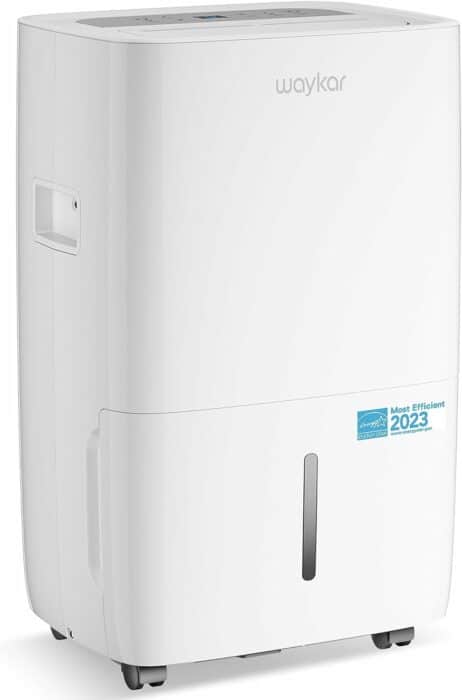 Waykar 120 Pints Energy Star Dehumidifier for Spaces up to 6,000 Sq. Ft at Home, in Basements and Large Rooms with Drain Hose and 1.14 Gallons Water Tank (JD025CE-120)
