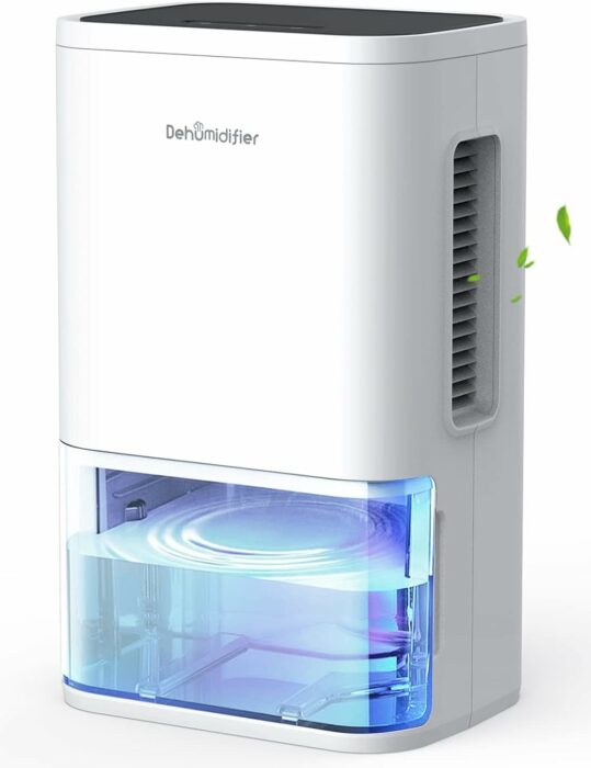 Dehumidifiers for Home Up to 700 Sq.ft, Aiusevo 88oz Ultra Quiet and Portable Dehumidifier with Two Working Mode, 7 Colorful LED Light, Auto-off, Dehumidifiers for Basement, Bedroom, Bathroom, RV