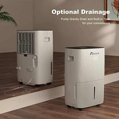 70-Pint Energy Star Dehumidifier with Pump - 5500 Sq. Ft. Quiet Dehumidifier for Basements Large Capacity Room Home Bathroom - Auto Continuous Drain Remove Moisture