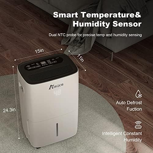 70-Pint Energy Star Dehumidifier with Pump - 5500 Sq. Ft. Quiet Dehumidifier for Basements Large Capacity Room Home Bathroom - Auto Continuous Drain Remove Moisture