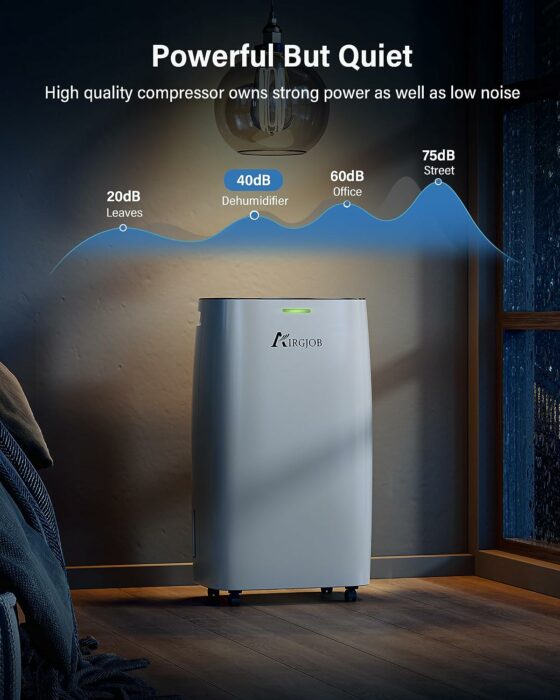 32-Pint Dehumidifier for Basement and Large Room - 2000 Sq. Ftï¼ŒQuiet Dehumidifier for Large Capacity Room Home Bathroom Basements - Auto Continuous Drain Remove Moistureï¼ŒWith Child Lock