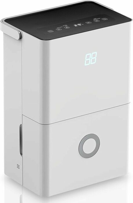 SereneLife 30-Pint Electric Home Compact Dehumidifier - 1500 Square Feet Quiet Electric Dehumidifiers For Home Closet Basement w/ 4L Water Tank Capacity, Removes - SLDEHU30