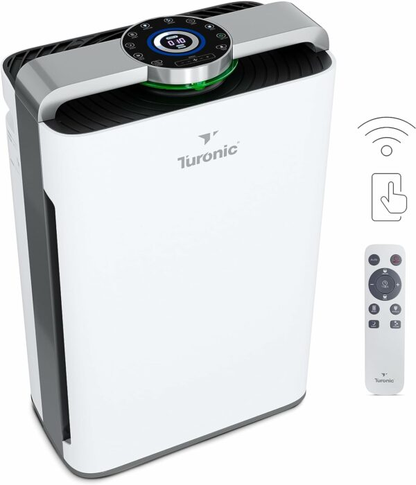 Turonic PH950 - Hepa Air Purifiers for Home w/Humidifier, Large Room Air Cleaner up to 2500 Sq Ft, 8-Stage Purification w/True Hepa 13 Filter, UV-A Light Ionizer, Smart Auto Mode, Wi-Fi control : Home Kitchen