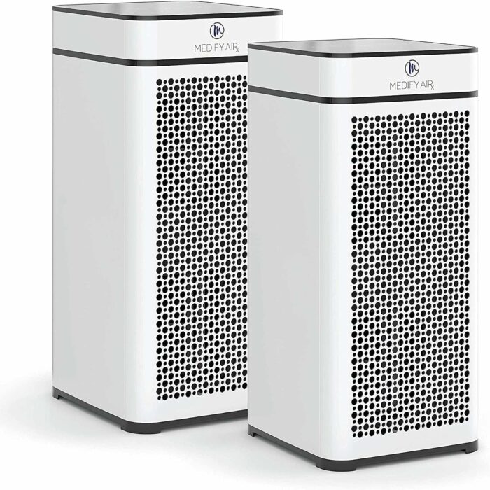 Medify Air MA-40 Air Purifier with H13 True HEPA Filter | 840 sq ft Coverage | for Allergens, Wildfire Smoke, Dust, Odors, Pollen, Pet Dander | Quiet 99.7% Removal to 0.1 Microns | White, 2-Pack : Home Kitchen