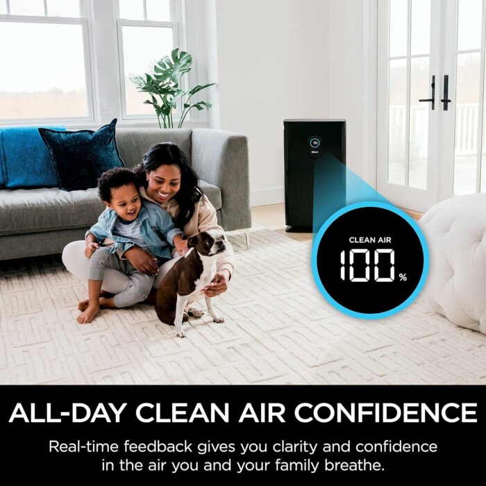 Shark HE601C Ultra- Fast and Ultra- Quiet Air Purifier with 6-Fan Airflow, Remote Control, Anti- Allergen Multi-Filter and Heightened Odor Protection (Charcoal)