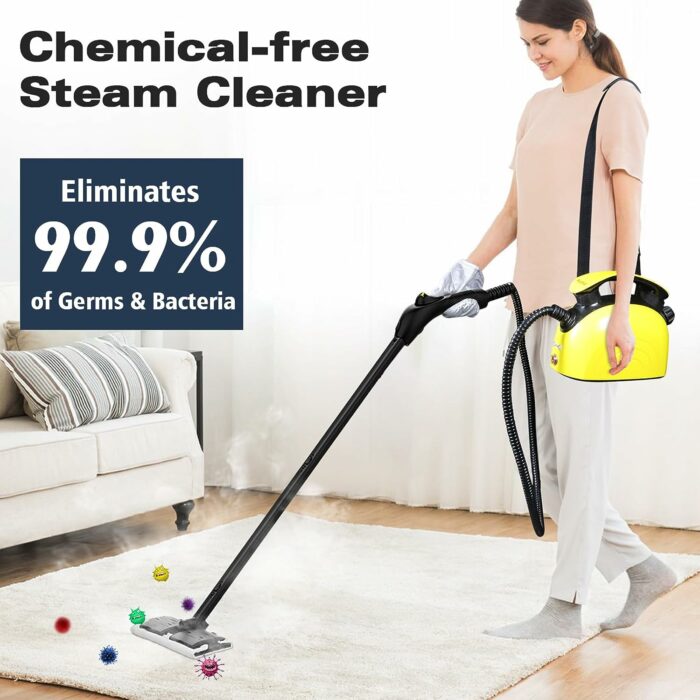 Waitbird Steam Cleaner, Multipurpose Powerful Steamer with 21 Accessories, Portable Handheld Steam Mop with 38OZ Tank, Natural Cleaning for Home Use, Floor, Grout, Tile, Couch, Carpet, Car
