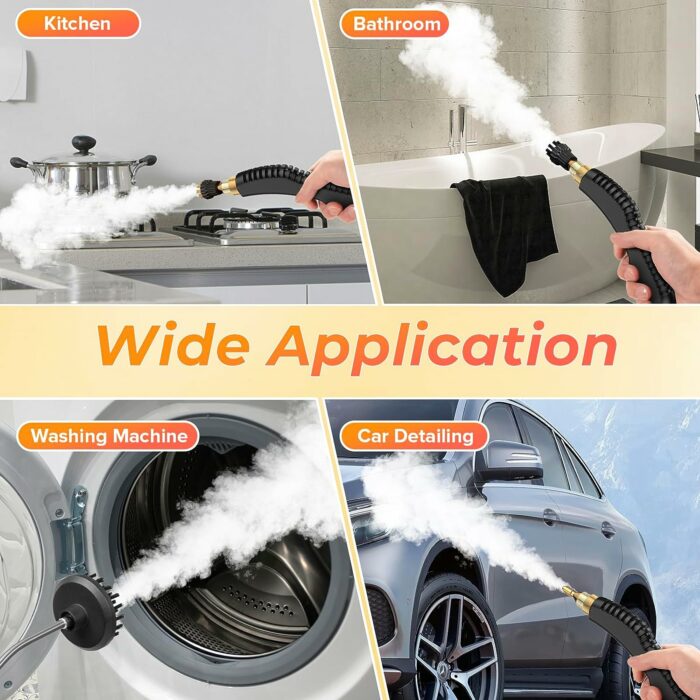 CAYAMA Steam Cleaner 2500W Handheld Steam Cleaner for Car,Handheld Steam Cleaner for Home Use Steamer for Cleaning for Upholstery,Kitchen,Bathroom,Grout and Tile