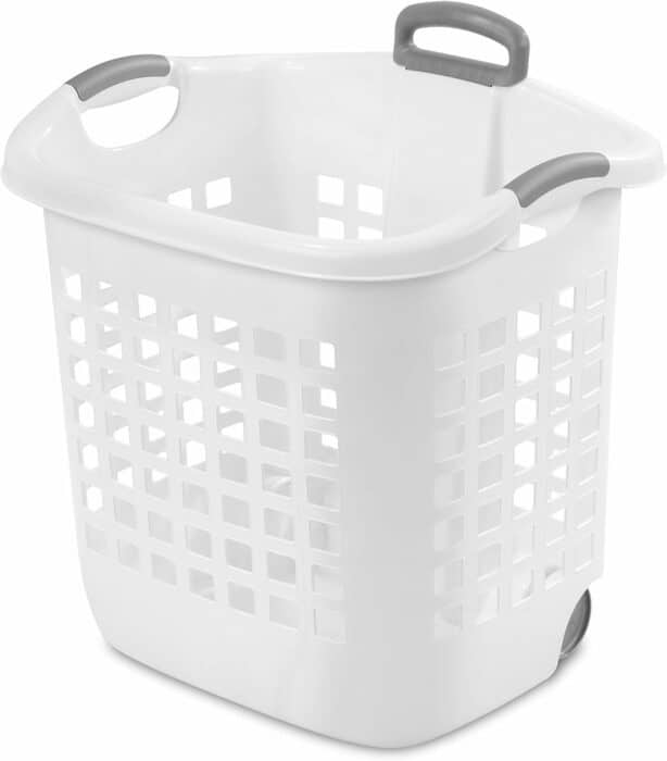 Sterilite 12248004 Laundry Basket, 62 L, White, Pack of 4
