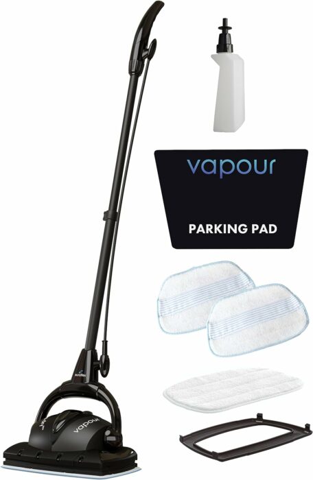 Euroflex Vapour M2R Steam Mop with Ultra Dry Steam Technology; Heavy-Duty Steam Cleaning Power at 266°F 36 PSI; Engineered Safe for Sealed Hardwood High-End Premium Flooring