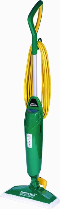 Bissell Commercial-BGST1566 Steam Mop Power Steamer, 12.5 wide, comes with Two soft pads for every day and one scrubby pad for heavy messes,Green