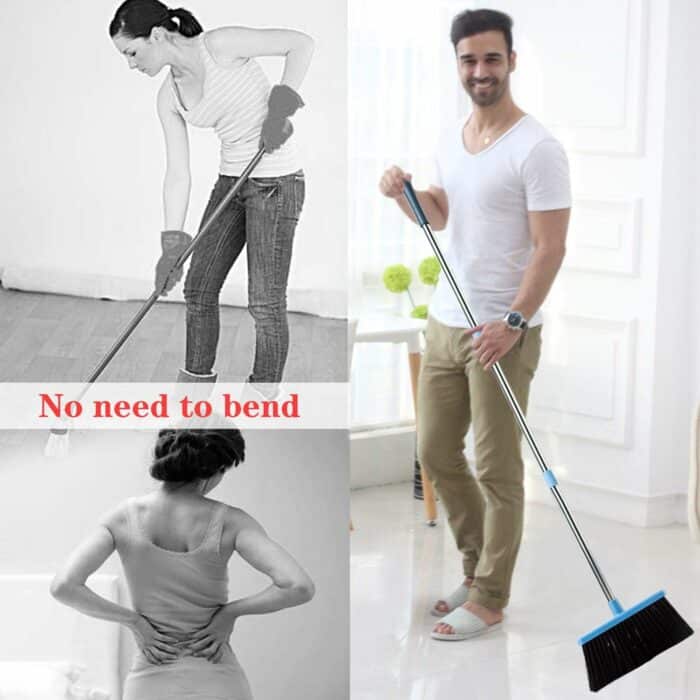 OLLSDIRE Broom and Dustpan Set for Home 2023 Indoor Broom with Dustpan Combo Set Upright Dust Pans with Long Handle Angle Broom for Kids Garden Pet Hair Lobby Wood Floor Sweeping Kitchen