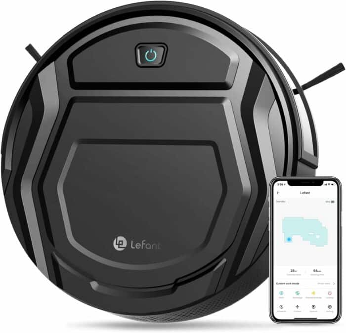 Lefant Robot Vacuum Cleaner with 2200Pa Powerful Suction,Tangle-Free,Wi-Fi/App/Alexa,Featured 6 Cleaning Modes,Self-Charging Slim Robotic Vacuum Cleaner, Ideal for Pet Hair, Hard Floor M210 Pro