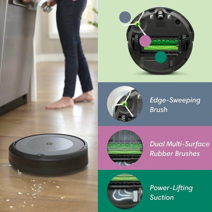 iRobot Roomba i4 EVO (4150) Wi-Fi Connected Robot Vacuum, Now Clean by Room with Smart Mapping Compatible with Alexa Ideal for Pet Hair Carpets Hard Floors, Roomba i4