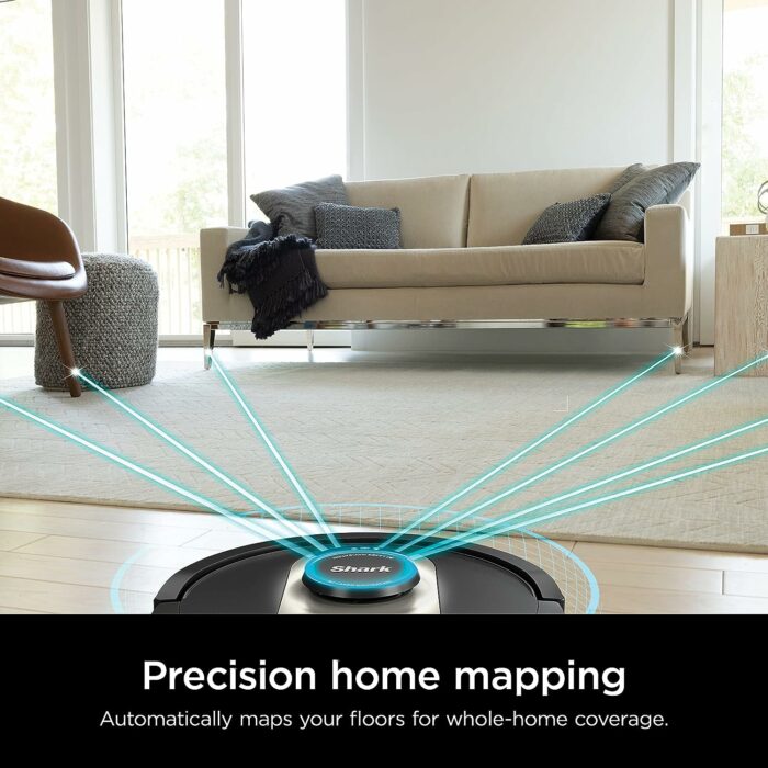 Shark AV2501AE AI Robot Vacuum with XL HEPA Self-Empty Base, Bagless, 60-Day Capacity, LIDAR Navigation, Perfect for Pet Hair, Compatible with Alexa, Wi-Fi Connected, Carpet Hard Floor, Black