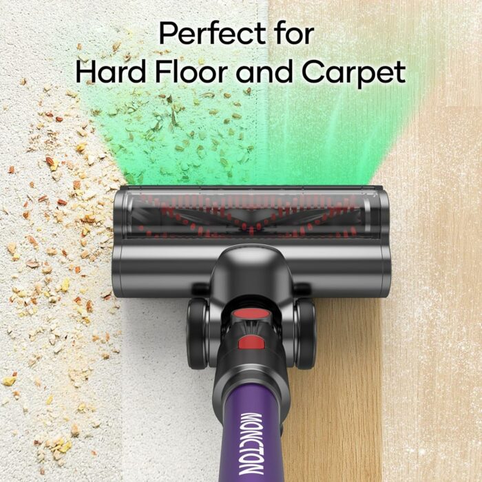 MONCTONS Cordless Lightweight Vacuum- 28 Kpa Powerful Suction Stick Vacuum Cleaner, 320W Brushless Motor, 1.3L Dust Cup, 6 in 1 Quiet Rechargeable Handheld Vacuum for Home Carpet Hard Floor Pet Hair