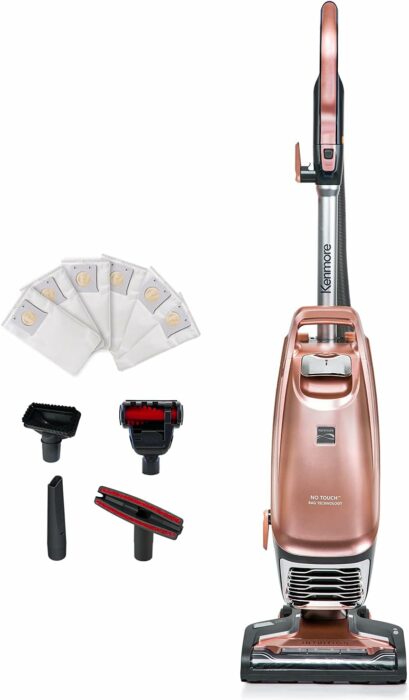 Kenmore BU4050 Intuition Bagged Upright Vacuum, liftup Cleaner with Hair Eliminator brushroll, pet Handi-Mate for Carpet, Hard Floor, Rose Gold