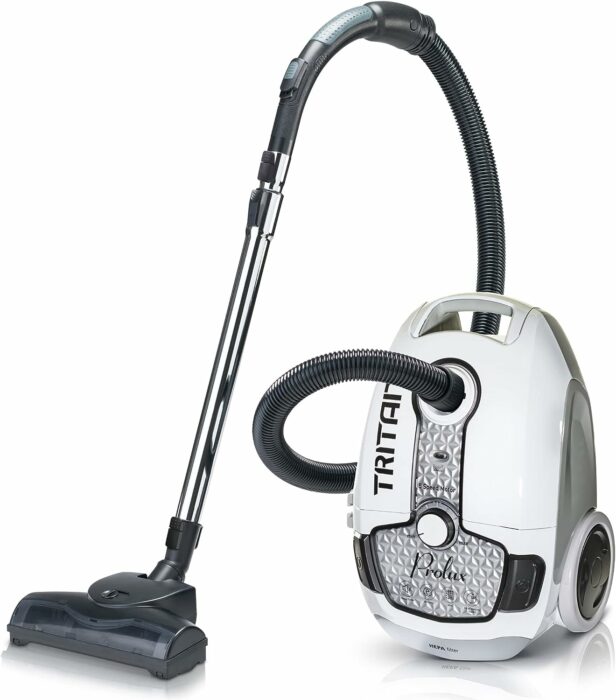 Prolux Tritan Bagged Canister Vacuum Cleaner with HEPA Filtration and Complete Home Care Tool Kit