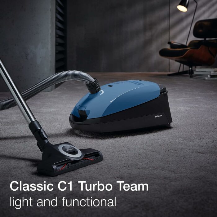 Miele Classic C1 Turbo Team Bagged Canister Vacuum, Tech Blue - Portable, Household