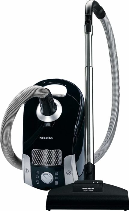 Miele Compact C1 Turbo Team Bagged Canister Vacuum, Obsidian Black