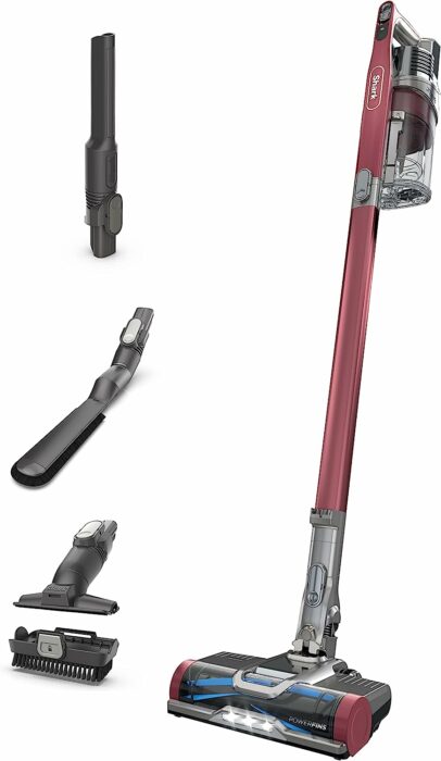 Shark IZ362H Anti-Allergen Cordless Lightweight Stick Vacuum with Self-Cleaning Brushroll, PowerFins, Removable Handheld, Crevice, Upholstery, Pet Multi-Tool, Flex, 40 min runtime, Red, .34-Quart