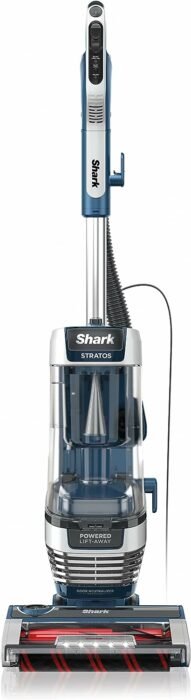 Shark AZ3002 Stratos Upright Vacuum with DuoClean PowerFins, HairPro, Powered Lift-Away, Self-Cleaning Brushroll, Odor Neutralizer Technology, Navy