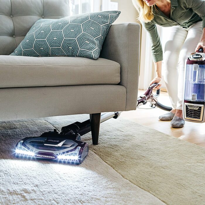 Shark Rotator Powered Lift-Away TruePet Upright Corded Bagless Vacuum for Carpet and Hard Floor with Hand Vacuum and Anti-Allergy Seal (NV752), Bordeaux (Renewed)