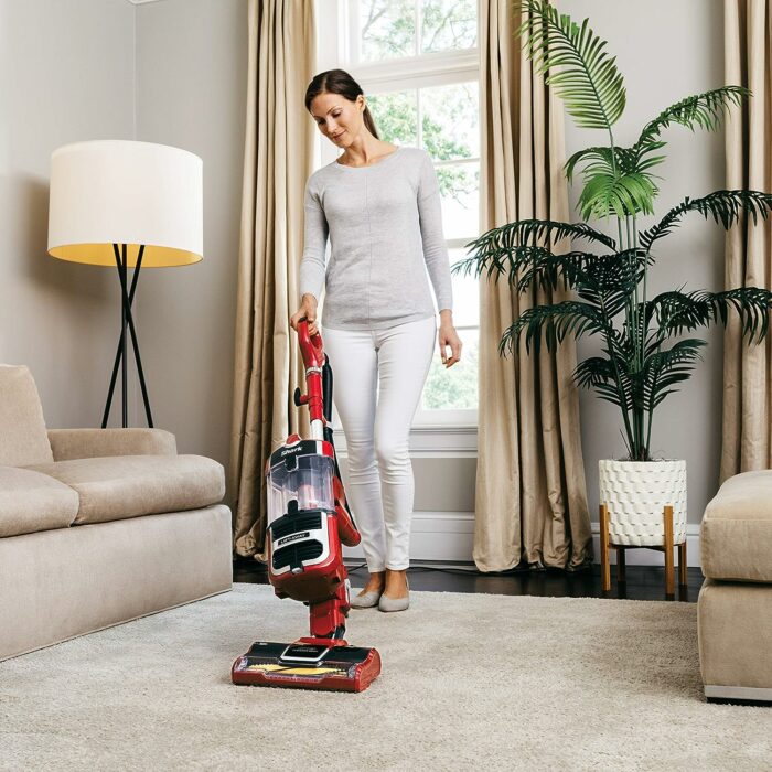 Shark ZU561 Navigator Lift-Away Speed Self Cleaning Brushroll Lightweight Upright Vacuum with HEPA Filter, Red Peony