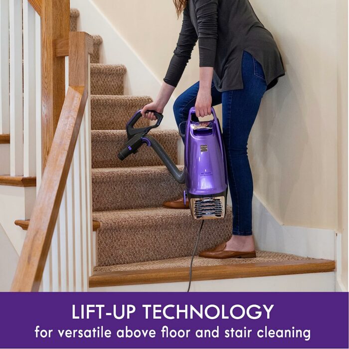 Kenmore BU4018 Intuition Bagged Upright Vacuum Lift-Up Carpet Cleaner 2-Motor Power Suction with HEPA Filter,3-in-1 Combination, Upholstery Tool for Hardwood Floor, Pet Hair, Purple